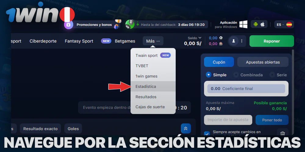 Estadísticas de eventos deportivos en 1Win