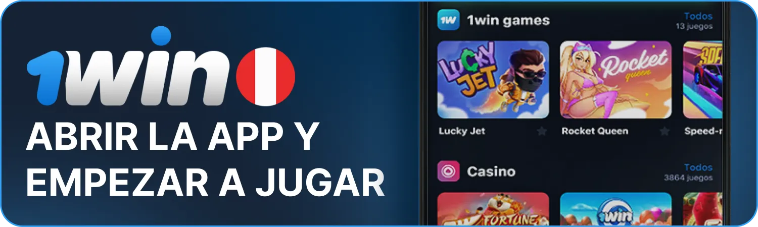Abrir la app 1win Perú