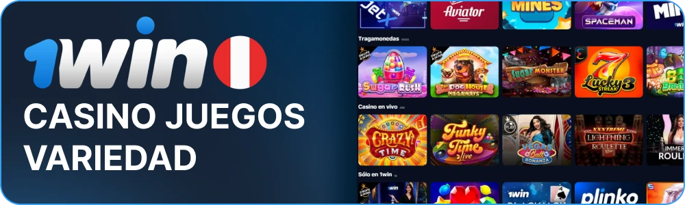 Juegos de casino en 1win Perú