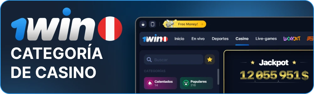 Sección de casino en 1win