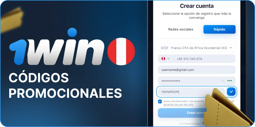 Código promocional para la app 1win