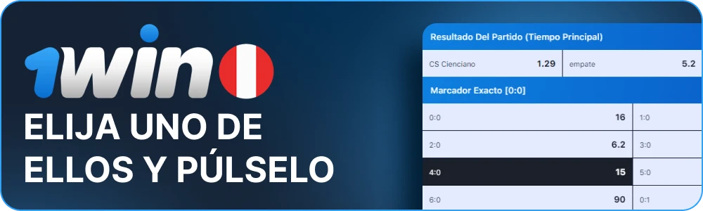 Haga clic en la apuesta 1win