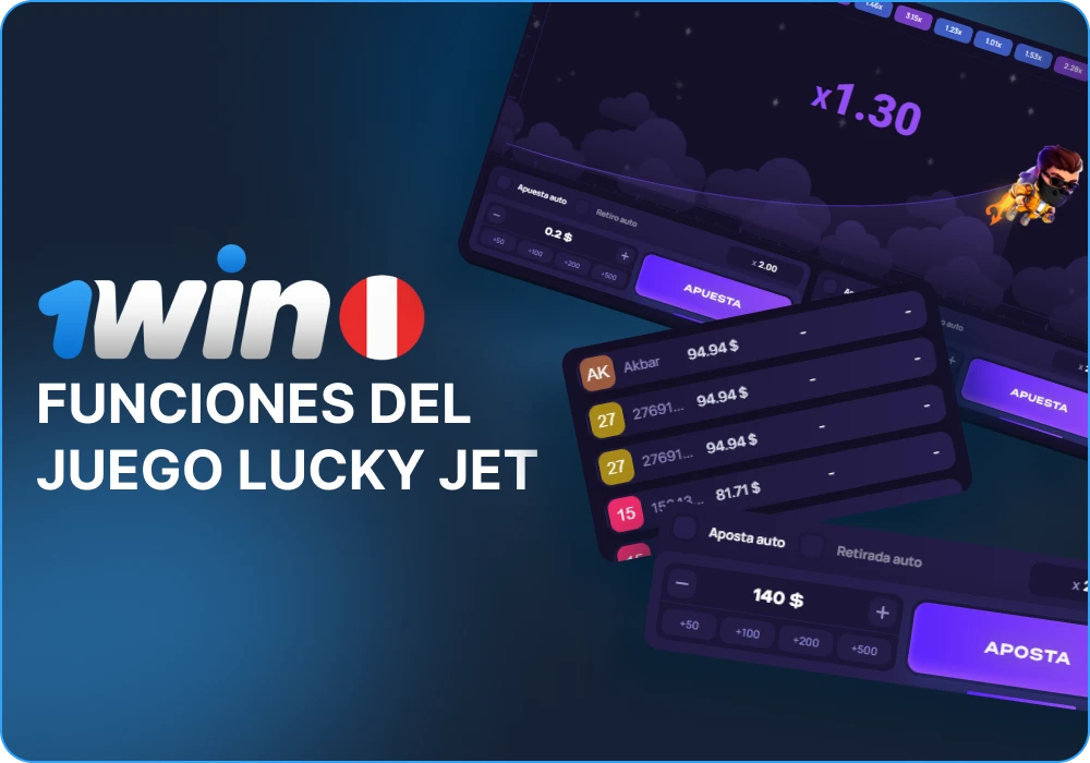 Características del juego Lucky Jet en 1win