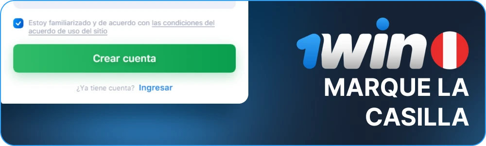 Aceptar las condiciones de 1win