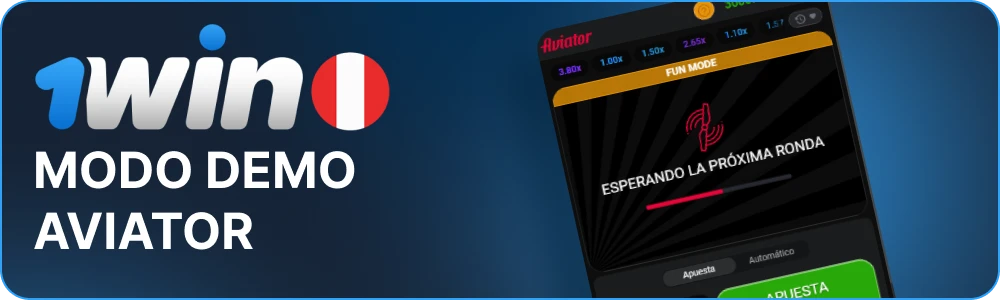 Aviator modo demo en 1win Perú