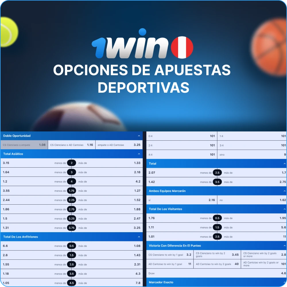 Apuestas deportivas en 1win Perú
