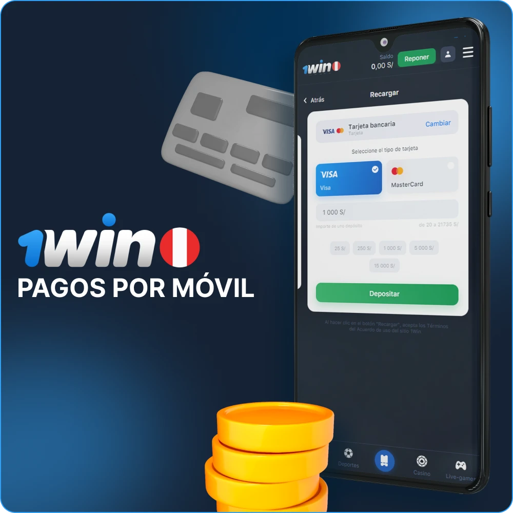 Pagos en la app 1win Perú