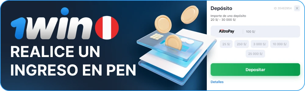 Deposite fondos en su cuenta 1win