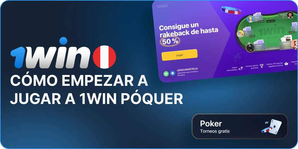 Etapas para empezar en 1win Poker