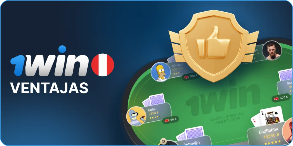 Ventajas Póquer 1win Perú